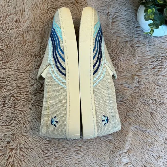 NEW Soludos Bondi Wave Embroidered Slip On Sneakers Size: 9.5