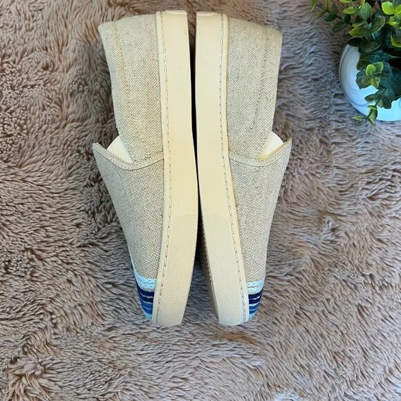 NEW Soludos Bondi Wave Embroidered Slip On Sneakers Size: 9.5