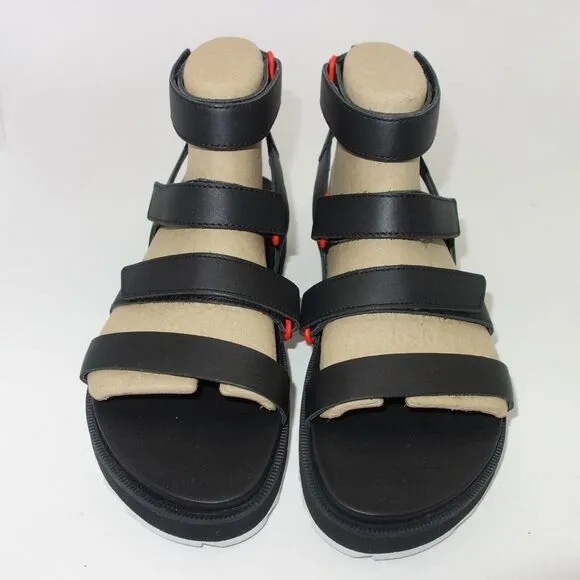 NEW Sorel Flatform Roaming Multi Strap Black Sandals Shoes Women's 6