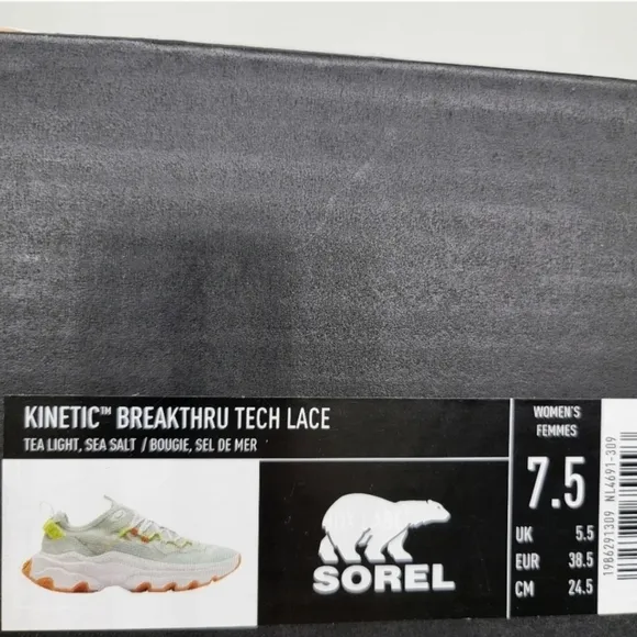 New Sorel Kinetic Breakthru Tech Lace Sneaker Women's Shoes Size 7.5