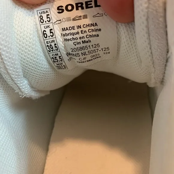 New Sorel Out N About Slip On Wedge Bootie Ankle Boots Sea Salt White Size 85