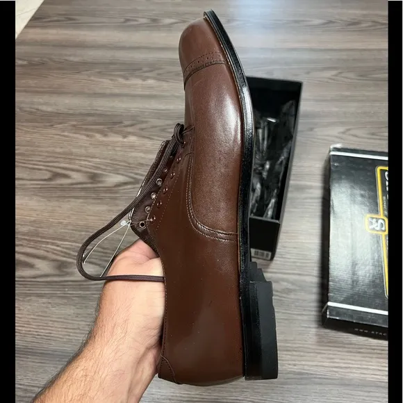 NEW Stacy Adams Madison Brown Cap Toe Oxfords 12 D