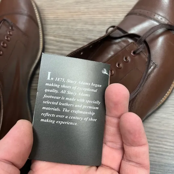 NEW Stacy Adams Madison Brown Cap Toe Oxfords 12 D