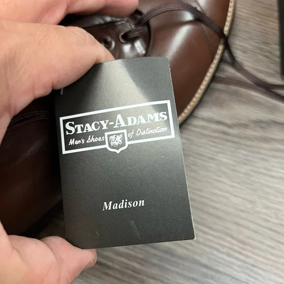 NEW Stacy Adams Madison Brown Cap Toe Oxfords 12 D