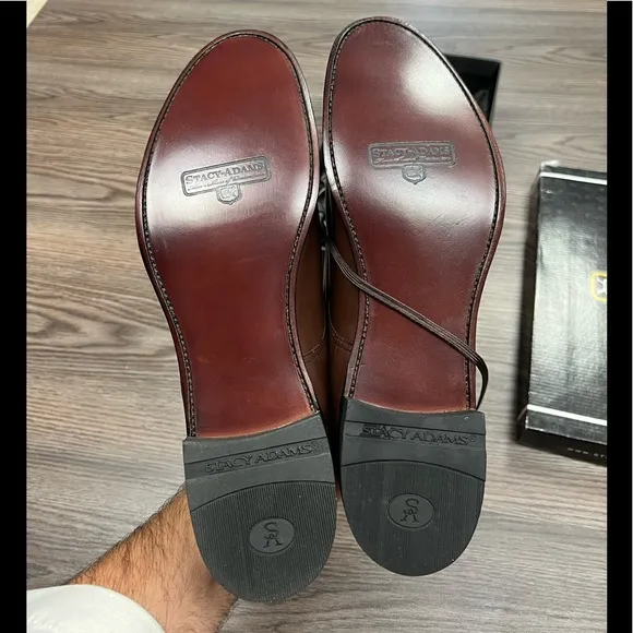 NEW Stacy Adams Madison Brown Cap Toe Oxfords 12 D