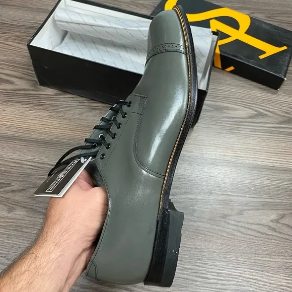 NEW Stacy Adams Madison Steel Gray Oxfords 12 D