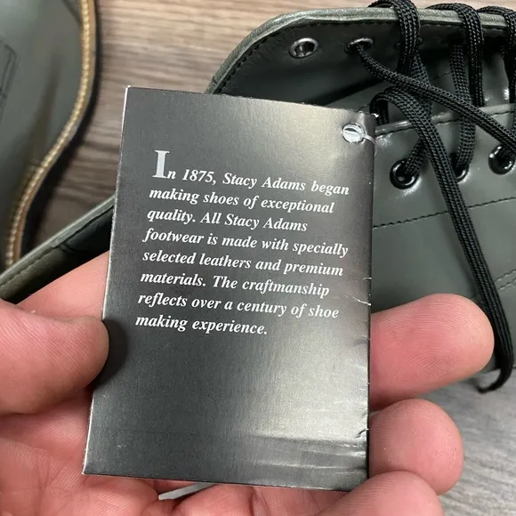 NEW Stacy Adams Madison Steel Gray Oxfords 12 D