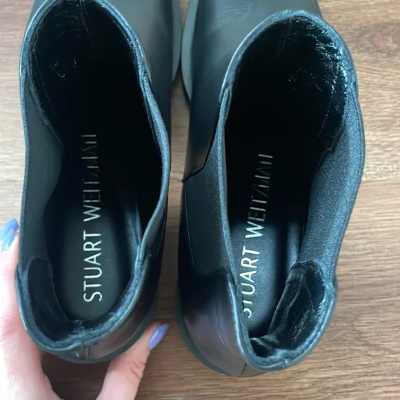 New Stuart Weitzman Mercer Leather Chelsea Boots