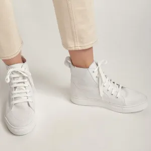 NEW! THAKOON 36/6 White Pull-On High Top Designer Sneakers Athletic Casual