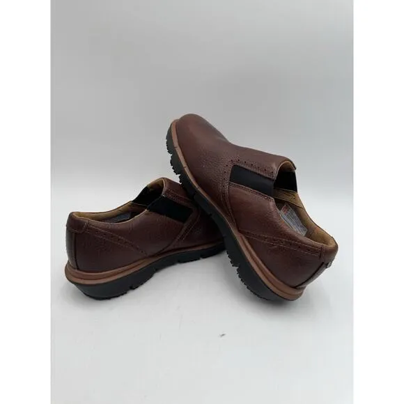 NEW Timberland BOLDON SD  Men's Slip On Safety Shoe Brown US Size 8 Wide NIB