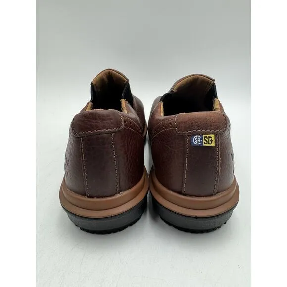 NEW Timberland BOLDON SD  Men's Slip On Safety Shoe Brown US Size 8 Wide NIB