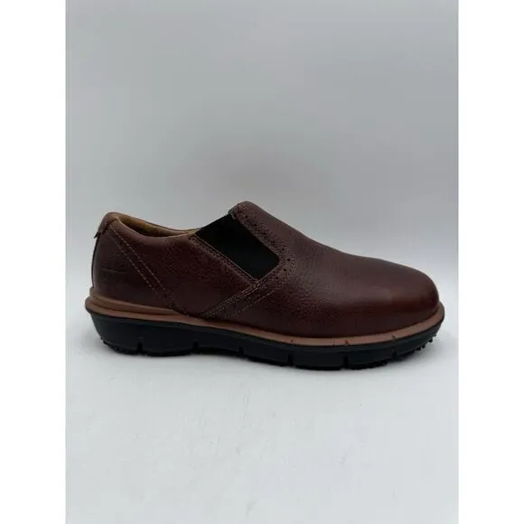NEW Timberland BOLDON SD  Men's Slip On Safety Shoe Brown US Size 8 Wide NIB