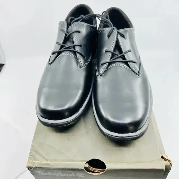 NEW Timberland Bradstreet Plain-Toe Oxford Dress Shoes Leather Black Mens 7.5