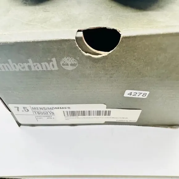 NEW Timberland Bradstreet Plain-Toe Oxford Dress Shoes Leather Black Mens 7.5
