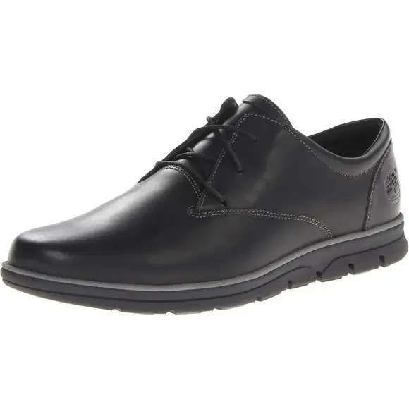 NEW Timberland Bradstreet Plain-Toe Oxford Dress Shoes Leather Black Mens 7.5