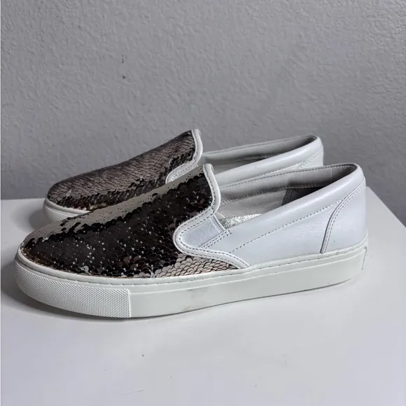 New Tory Burch Carter Flip Sequin Slip-On Sneakers 8