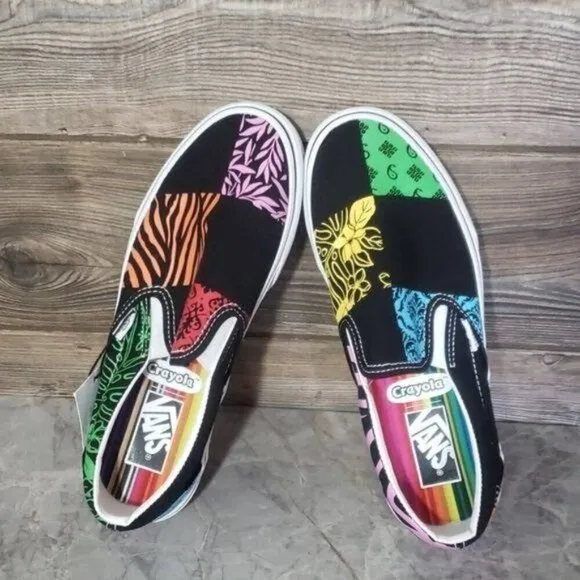 New Vans Classic Slip On Crayola Diy Trace Your Dreams Sneakers