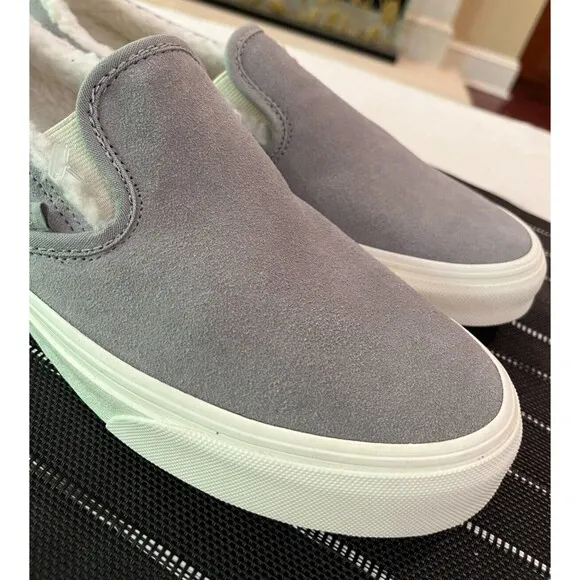 NEW VANS Slip-on COZY HUG DRIZZLE/MARSHMALLOW mens sneaker VN0A7Q5D6J61 Size 8.5