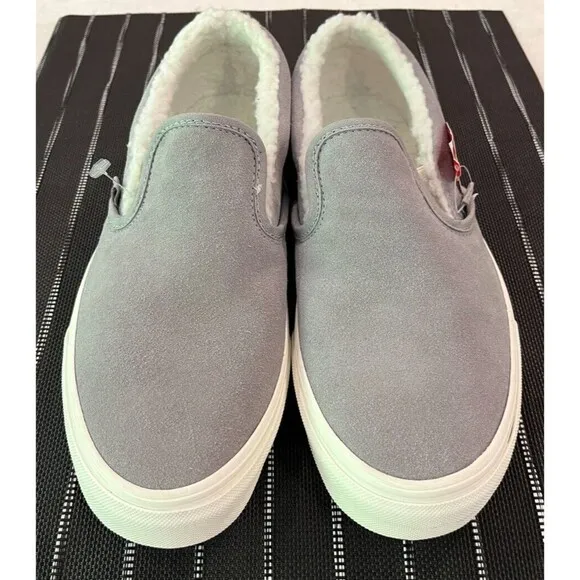 NEW VANS Slip-on COZY HUG DRIZZLE/MARSHMALLOW mens sneaker VN0A7Q5D6J61 Size 8.5
