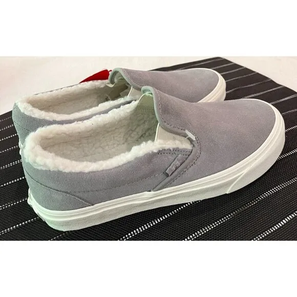 NEW VANS Slip-on COZY HUG DRIZZLE/MARSHMALLOW mens sneaker VN0A7Q5D6J61 Size 8.5
