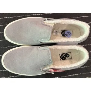 NEW VANS Slip-on COZY HUG DRIZZLE/MARSHMALLOW mens sneaker VN0A7Q5D6J61 Size 8.5