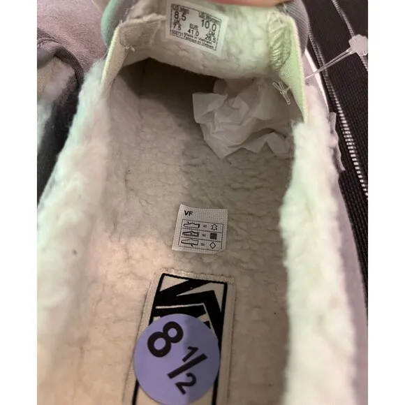 NEW VANS Slip-on COZY HUG DRIZZLE/MARSHMALLOW mens sneaker VN0A7Q5D6J61 Size 8.5