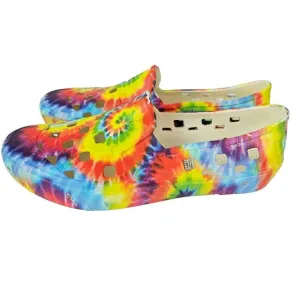 New VANS‎ Slip-On Trek Rubber Shoes Tie Dye Rainbow Mens Size 11