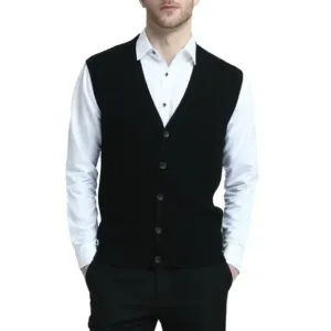 New Vest Sweater Cable Knit Cardigan Black