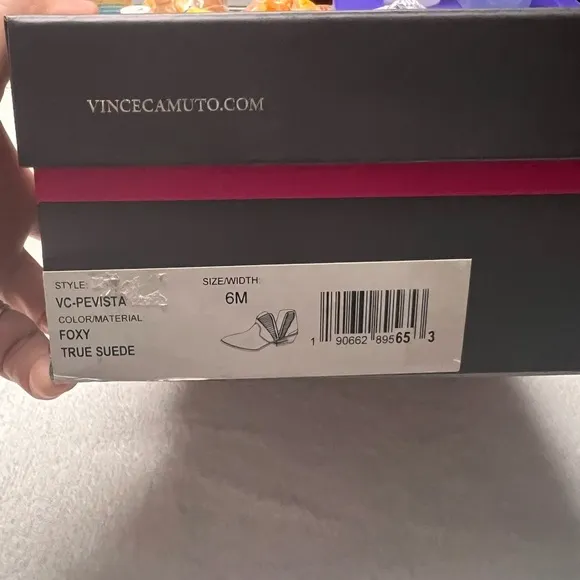 New Vince Camuto Pevista Women's Taupe Suede Booties Size US 6M/ 36.5