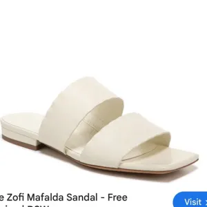 NEW VINCE Zofi Mafaldo white leather stretch sandals shoes women size 9.5