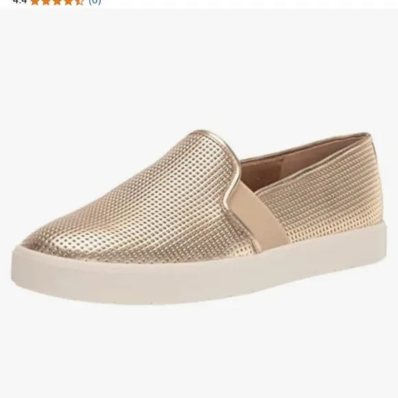 New VinceVince Women's Blair Slip on Sneakers Gold Slip-On Sneakers