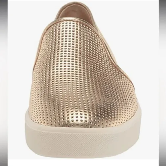 New VinceVince Women's Blair Slip on Sneakers Gold Slip-On Sneakers