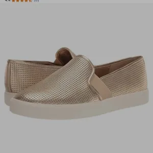 New VinceVince Women's Blair Slip on Sneakers Gold Slip-On Sneakers