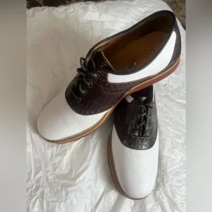 New Vintage Men Brown &amp; White Oxford Colter Creek by H.S. Trask