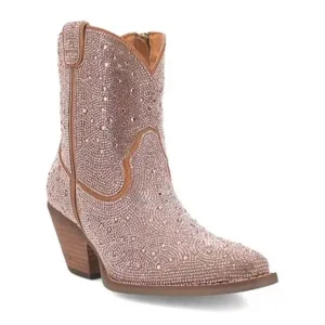 NEW Western Rose Gold Rhinestone Leather DINGO Cowboy Cowgirl Boots SZ 11
