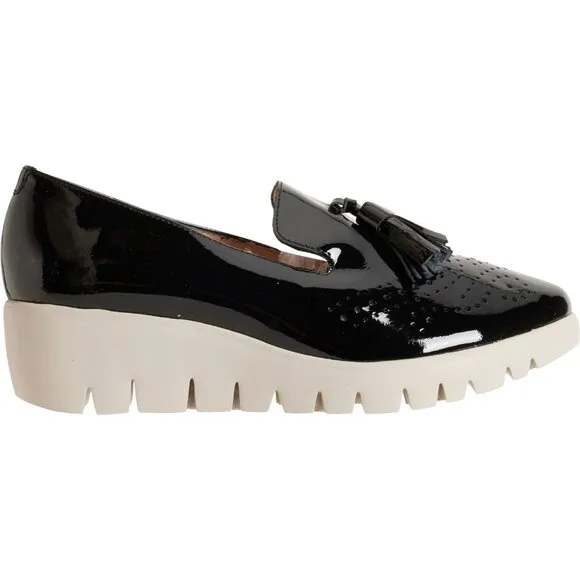 NEW Wonders Made in Spain C-3366 Tassel Loafer Wedge Shoes Leather For Women 253