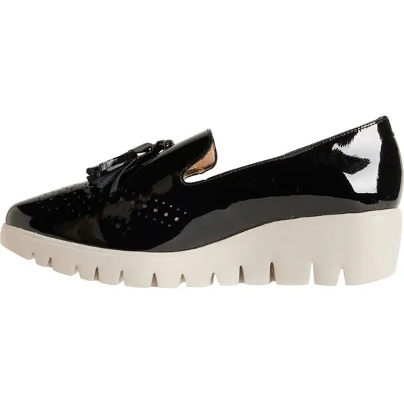 NEW Wonders Made in Spain C-3366 Tassel Loafer Wedge Shoes Leather For Women 253