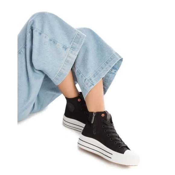NEW XTI women's canvas ankle boots in black