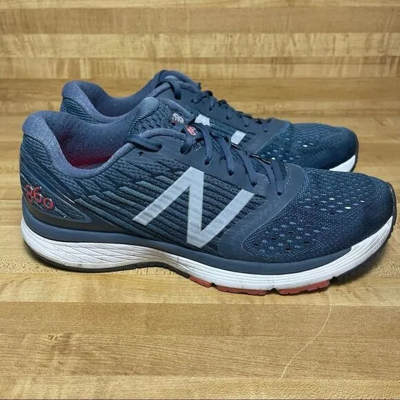 New Balance Mens 860 V9 Blue Running Shoes Sneakers M860PF9 Size 12D