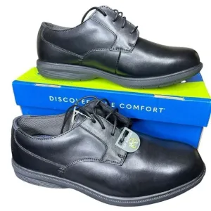 NEW Nunn Bush Men's Marvin Slip Resistant Black Work Safety Shoes 9.5 Extra Wide