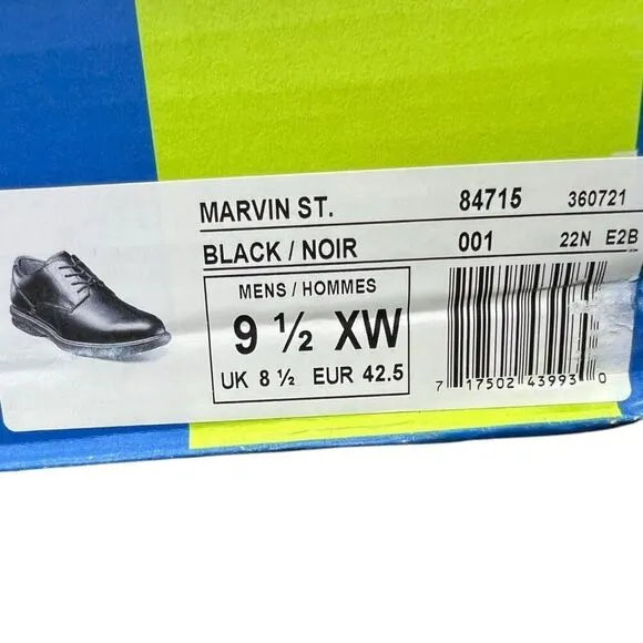 NEW Nunn Bush Men's Marvin Slip Resistant Black Work Safety Shoes 9.5 Extra Wide