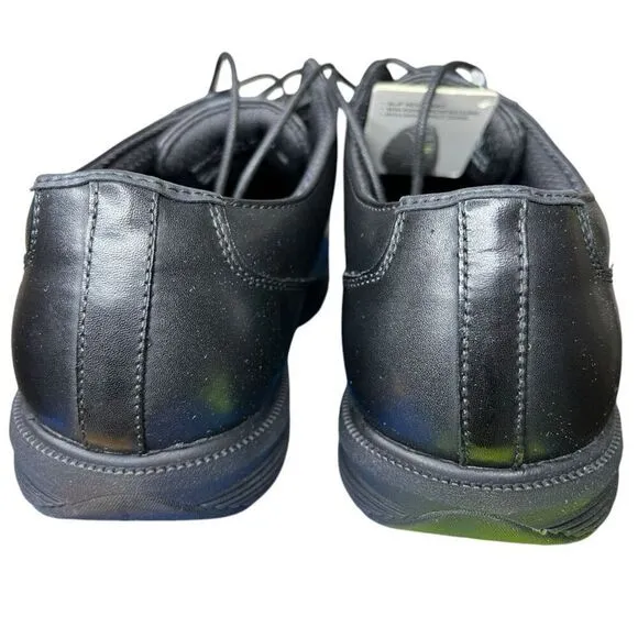 NEW Nunn Bush Men's Marvin Slip Resistant Black Work Safety Shoes 9.5 Extra Wide