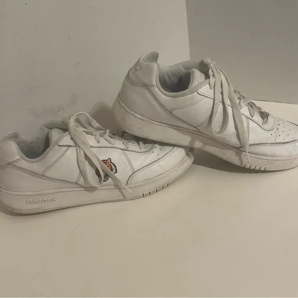 NFL Reebok Cincinnati Bengals Gym White Leather Dad Sneakers Shoes Men's 13.