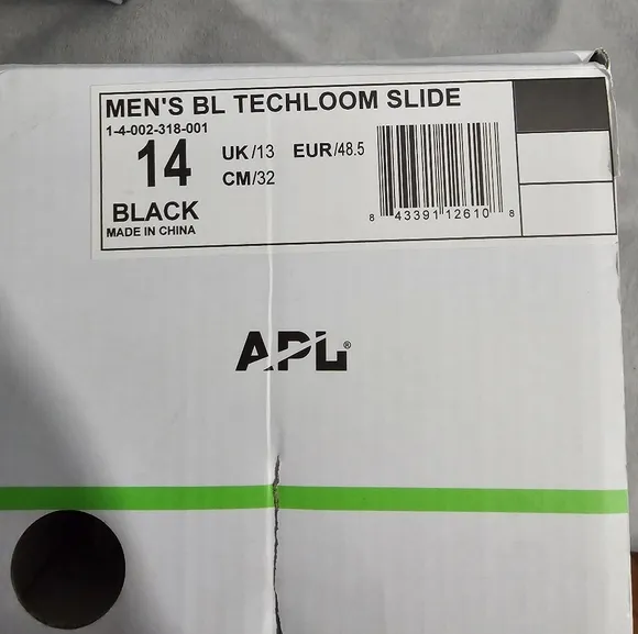 NIB - APL - Men's BL Techloom Slide - Size 14 - Black