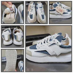 NIB A.S.98 White and Denim Blue Sneakers 40