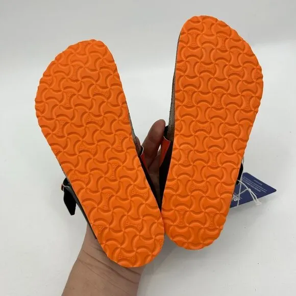 NIB BIRKENSTOCK Kids Gizeh Orange Halloween Pumpkin Sandals Shoes Size 30 / 12