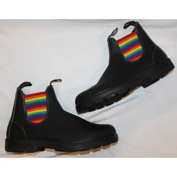 NIB Blundstone 2105 Women's‎ Colored Leather Chelsea Boots Rainbow BLACK