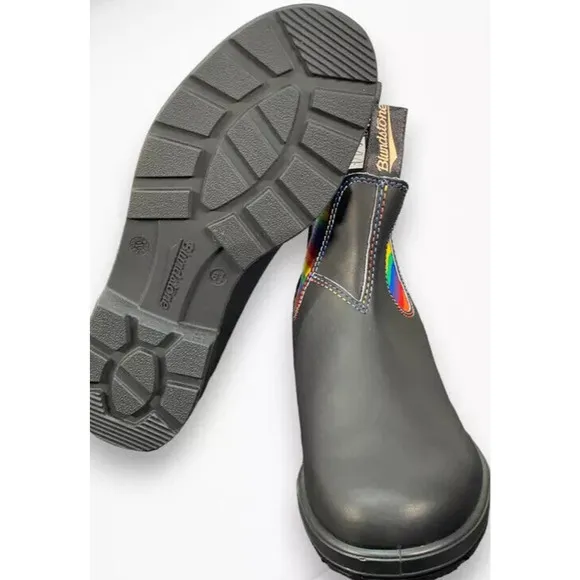 NIB Blundstone 2105 Women's‎ Colored Leather Chelsea Boots Rainbow BLACK