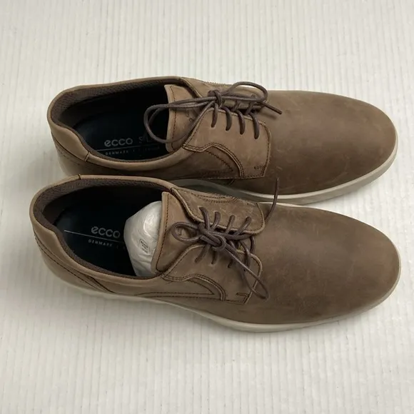 NIB ECCO Men's  S Lite Hybrid Coffee UST Oil Nubuck HM Derby Shoe EU43 US 9-9.5