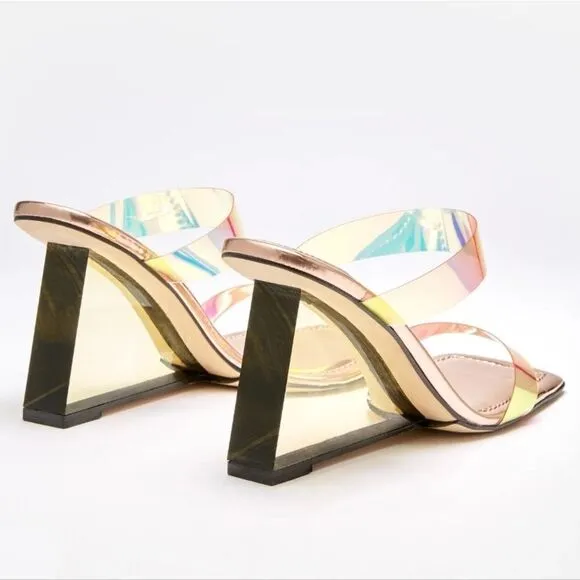 NIB Good American CINDER-F*CKING-RELLA WEDGE